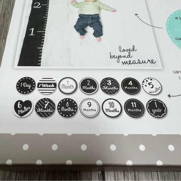 LULUJO FIRST YEAR MILESTONE PHOTO BLANKET WITH CARDS NEW - Picture 2 of 4